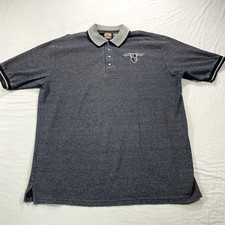 VINTAGE Harley Davidson Polo Shirt Mens XL Gray Biker Riding Motorcycle USA Made