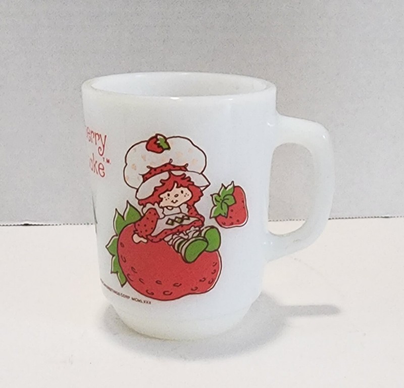Vintage 1980 Strawberry Shortcake Mug Oven Proof by Anchor Hocking Made in USA