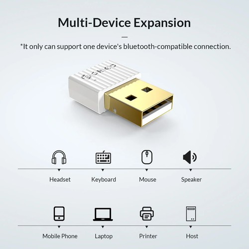 ORICO Mini USB Bluetooth 5.0 Adapter Wireless Dongle Receivers Music Transmitter - Photo 13/26