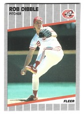 1989 Fleer Glossy - Rob Dibble - #160 - Cincinnati Reds - Rookie Card - NrMt+. rookie card picture