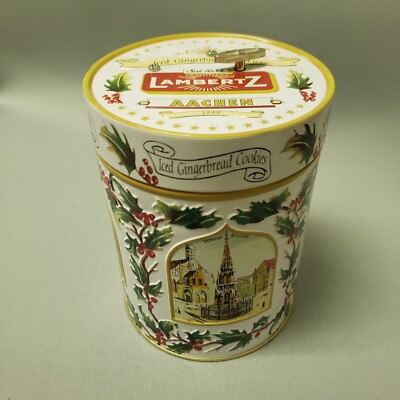 Lambertz Aachen 1999 Iced Gingerbread Cookie Musical Tin