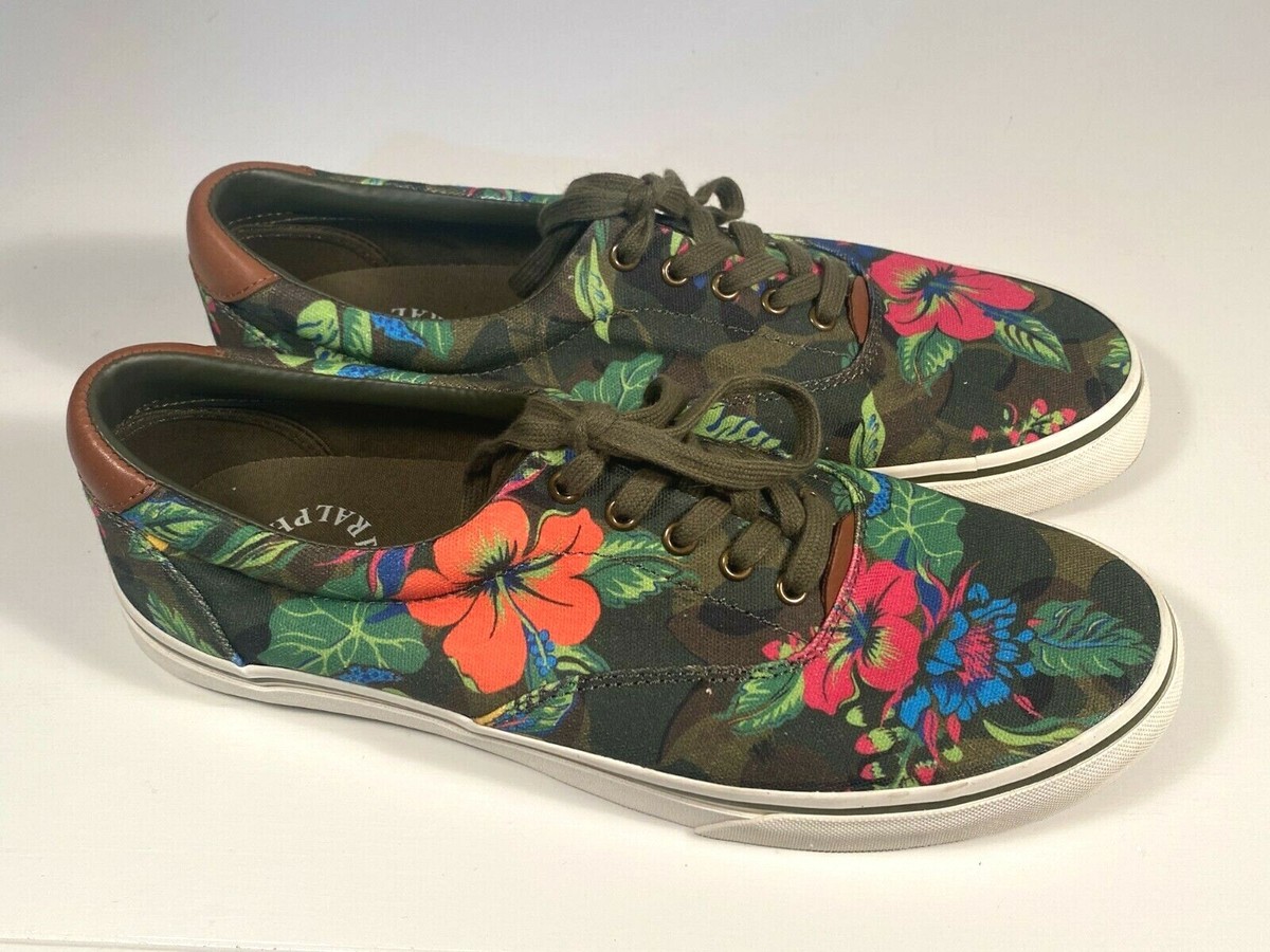 Polo Ralph Lauren Thorton III Floral Canvas Lace up Sneakers  display picture 3