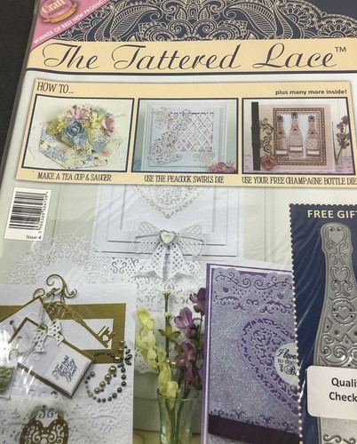 The Tattered Lace New Years issue with Champagne Bottle die New - Picture 2 of 4