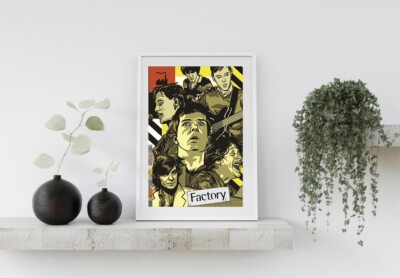A4 FAC COLLAGE JOY DIVISION MONTAGS MUSIK FILM KUNST RETRO POSTER KULTUR DRUCK