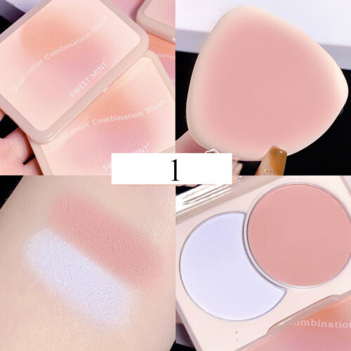 Paleta Rouge bicolor iluminador contorno de mejillas azul morado rosa mate C8 - Imagen 25 de 30