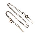 925 10k rose gold .06ct SI2 H diamond bar with heart pendant necklace 2.6g 18" — photo 5