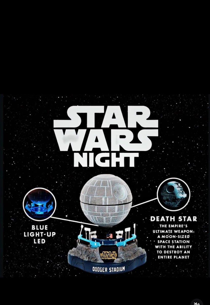 Los Angeles DODGERS STAR WARS Theme Death Star BOBBLEHEAD 5