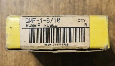 Pack Of 5 Cooper Bussmann  GMF-1-6/10 AMP 300 VAC Slow Blow  Fuses New Old Stock