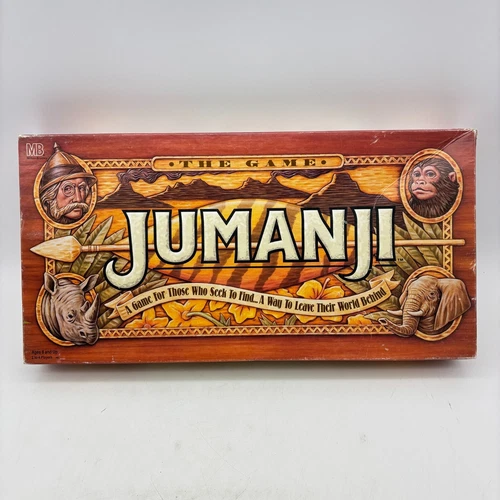 VINTAGE Jumanji The Game COMPLETE Milton Bradley 1995 Family Kids Movie Book