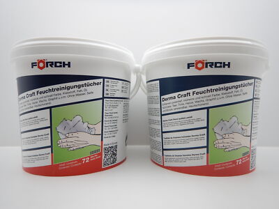 2x FÖRCH DERMA CRAFT FEUCHT REINIGUNGSTÜCHER TÜCHER REINIGT PORENTIEF 72 STÜCK