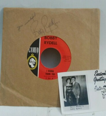 Bobby Rydell I WANNA THANK YOU (SIGNED ROCK 45) #201 PLAYS VG+