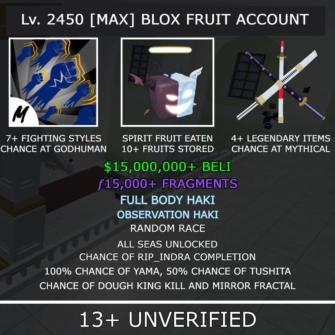 BLOX FRUIT ACCOUNT LVL MAX, GODHUMAN MAX