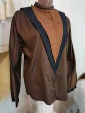 Designer GIANNI VERSACE Seidenbluse SEIDE Braun GR M/L 42 edel BLUSE Blouson