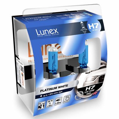 Lunex Platinum White H7 Autoscheinwerferlampe 4000k (Twin)
