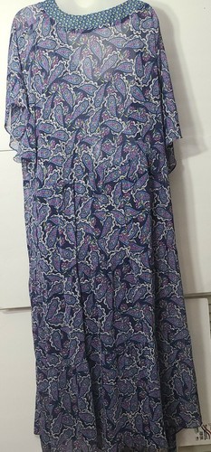 LONDON TIMES Womens Size 4XL V-Neck Tiered Paisley Short Sleeve Midi Plus Dress - Picture 6 of 9