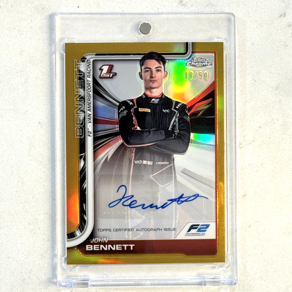 2025 Topps Chrome Formula 1 F1 John Bennett 1st Gold Refractor