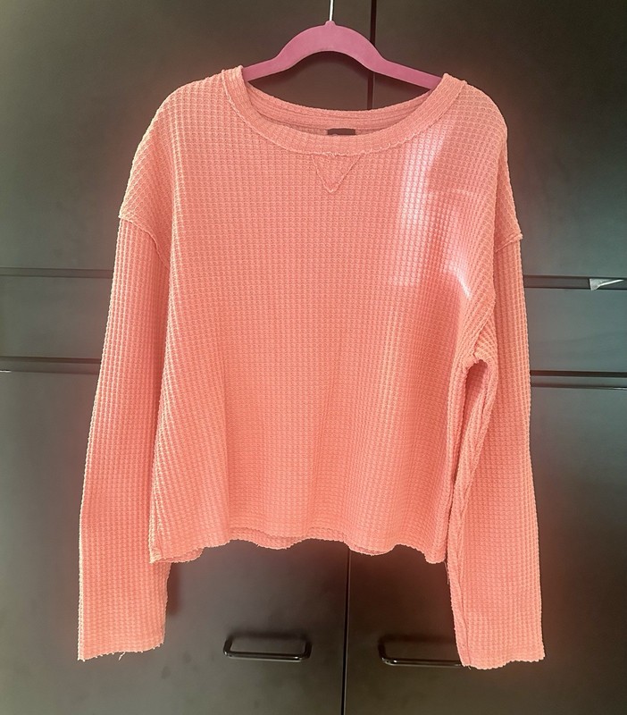 Girls Size Large 10-12 Art Class Peachy Long Sleeve Top 