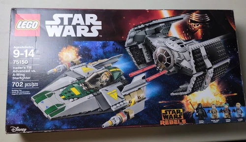 LEGO  Star Wars Vader's TIE Advanced vs. A-Wing Starfighter (75150) open box NEW