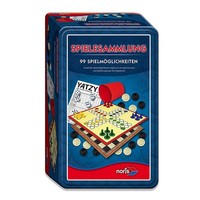 Noris Spiele 606112580 - 99-Iger Spielesammlung In Metallbox 2-6 Spieler Neu