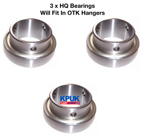 OTK Axle Bearing High Quality Set of THREE Chamfered Edges New Kart Parts UK - Picture 3 of 8