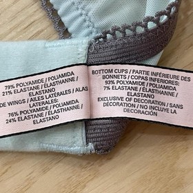 Victoria&rsquo;s Secret Dream Angels baby blue lace with nude underlay size 36C