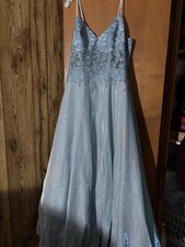 Size 20 Jules and Cleo Iridescent Ball Gown with Illusion Lace Applique