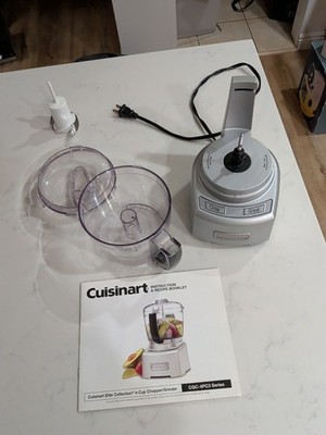 Cuisinart Mini-Prep Plus 4-Cup Food Processor Silver CGC-4PC3 Tested And Works