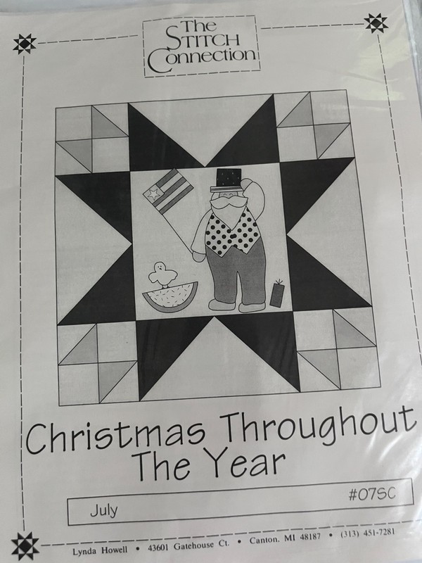 The Stitch Connection "Christmas Throughout the Year -jULY" #07SC Pattern/Fabric