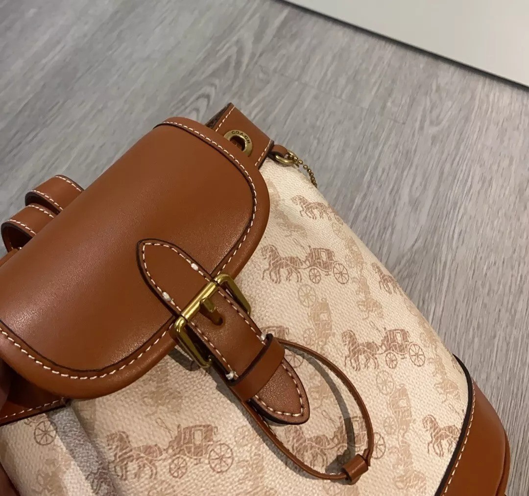 COACH Harper BackPack With Horse and Carriage Print Chalk CAM31