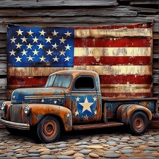 CEOVR Truck Diamond Painting Kits for Adults, 12x12 inch, WX11086-red,blue