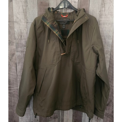 5.11 TACTICAL grüner Mantel Jacke Hoodie Taschen gefüttert 1/4 Zip Herren Gr. XL - Bild 3 von 13