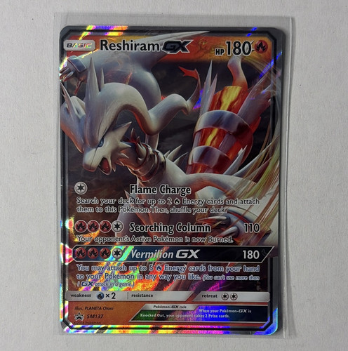 The Pokémon Company Reshiram GX SM137 Black Star Promo Holo EN 2018 180 HP NM