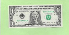 1988 ..UNCIRC $1  D 2779 6058 B  .... 1988 $1  D-B      NICE NOTE        FRN