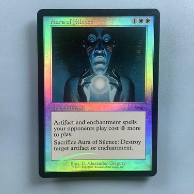 MTG Magic The Gathering Aura of Silence FNM 2002 Foil Englisch
