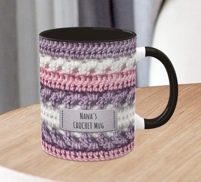 Personalisierte Nanas Häkeltasse - Strickgeschenk für Oma