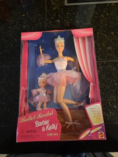 Vtg. 1997 Ballet Recital Barbie and Kelly Gift Set New in Box