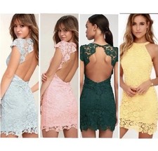 Lulus Romance Language Backless Lace Dress & Love Poem Lace Dress Bundle of 4 XS