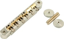 Kluson USA Replacement Wired ABR-1 Tune-O-Matic Bridge With Unplated Brass Sa...