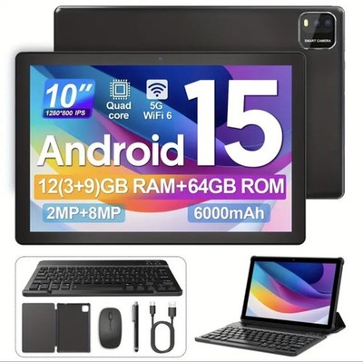 Android 15 Tablet 64GB ROM 10 Zoll 5GWiFi 6000mah