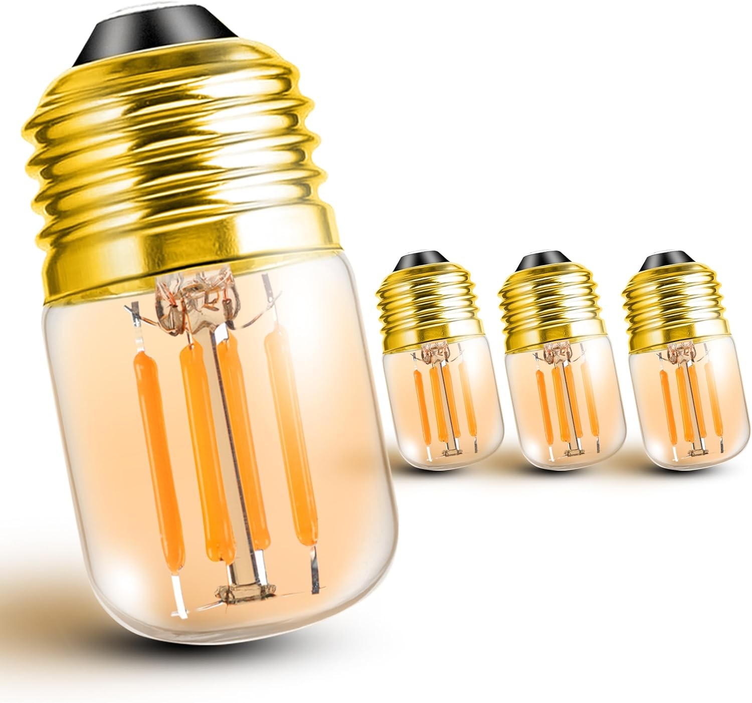 E26 Amber Night Light Bulbs, 2w 200lm Low Wattage Sleep Ligh