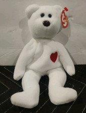TY Beanie Baby Valentino Ear Tag Bear With 1993 Tush Tag Plush Toy