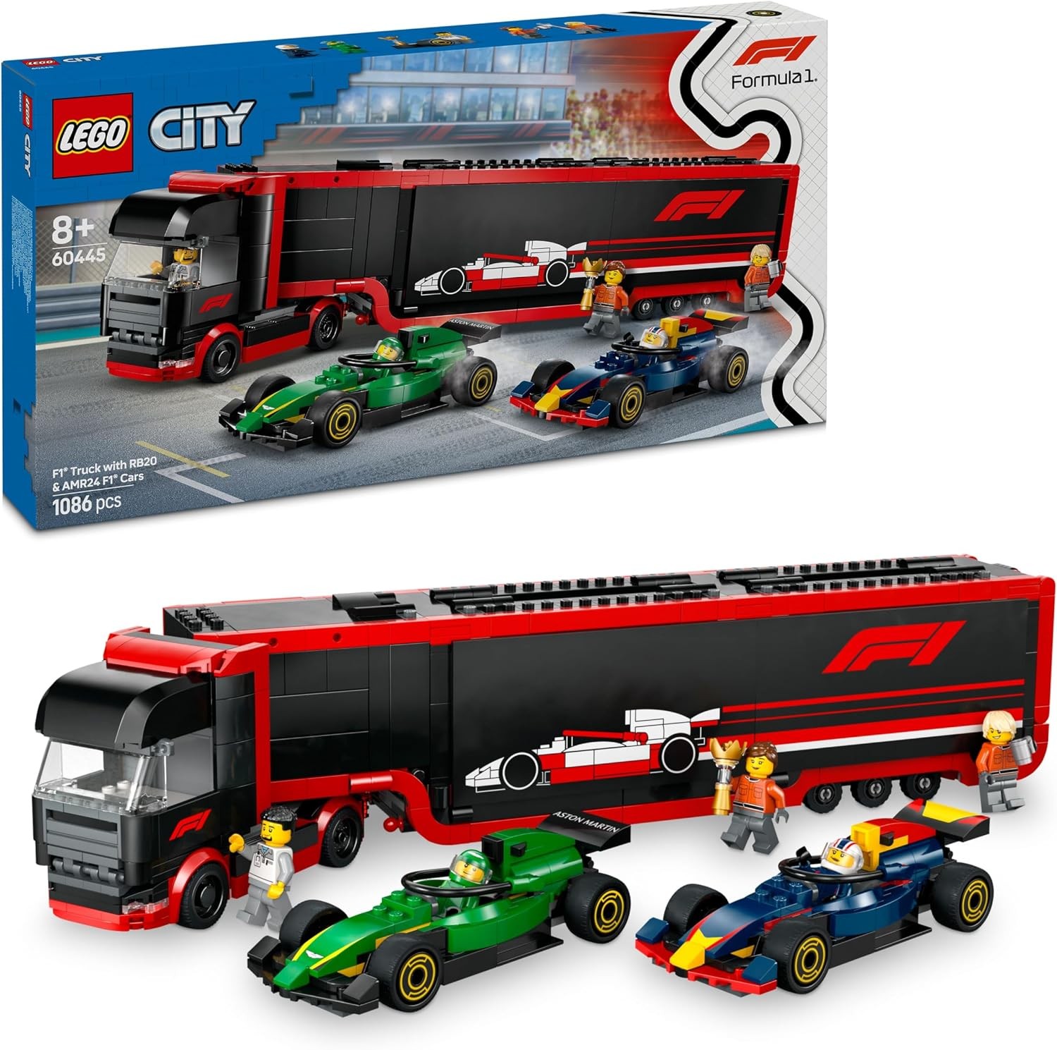 Lego Unisex Multicolor City Formula Truck With Rb20 & Amr24 F1 Cars Size 1 - Image 5