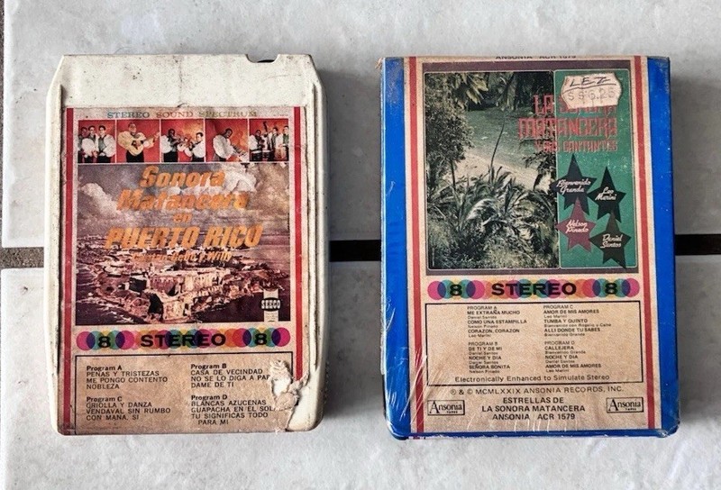 2 Sonora Matancera 8 Track Cartridge Tapes - Estrellas de & En Puerto Rico 