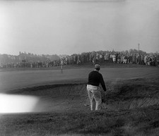 Billy Casper in a bunker at 4th in his match against Ken Bousfield- Old Photo