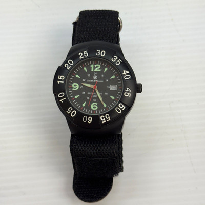Smith & Wesson Men's Sports Special Ops Analog Watch Black Nylon Need battery