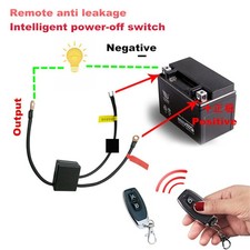 12V Universal Motorrad Quad ATV Batterie Trennschalter mit 2tlg Fernbedienung