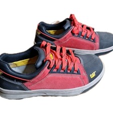 New Caterpillar Concave Steel Toe True Red Work Shoes Mens US 8.5 EU 41.5 UK 7.5