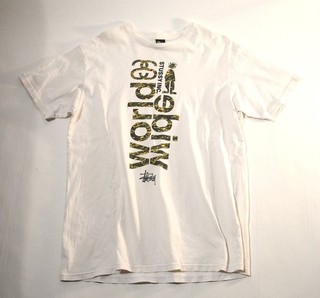 Stüssy Worldwide Camo T Shirt / Frontprint / Weiß / Gr. XL