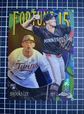 2025 Topps Chrome Fortune 15 Brooks Lee Logofractor RC #F15-14 Twins