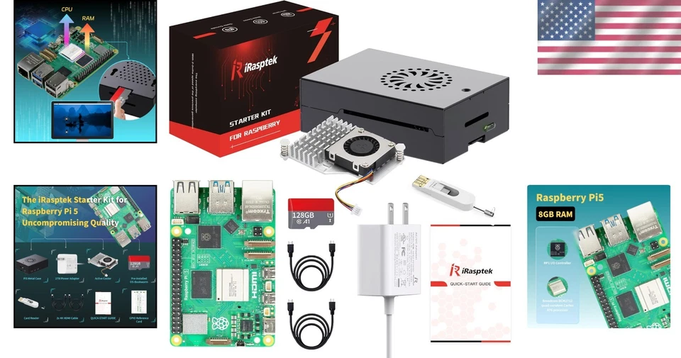 High-Performance Raspberry Pi 5 Starter Kit - 8GB RAM & Ultra-Fast Processing - Image 2 of 4